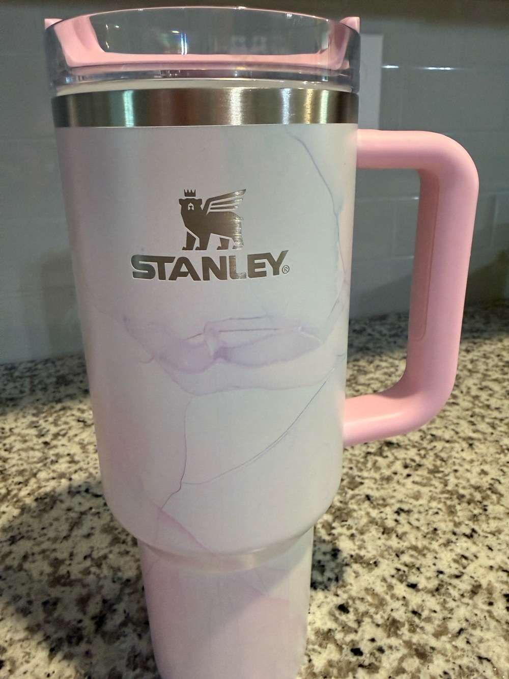Stanley 40 oz Tumbler LIMITED EDITION Watercolor Tulle (pink/purple/blue design)